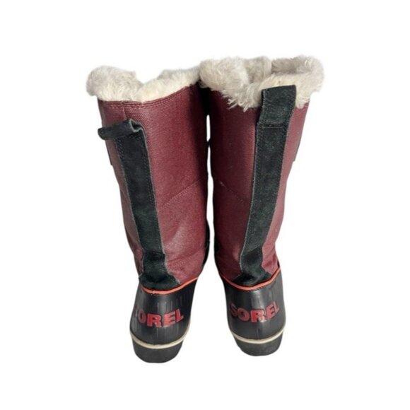 Sorel Womens Sz 11 TIVOLI High II Madder Brown Faux Fur Lined Lace Up Snow Boots - Picture 3 of 13